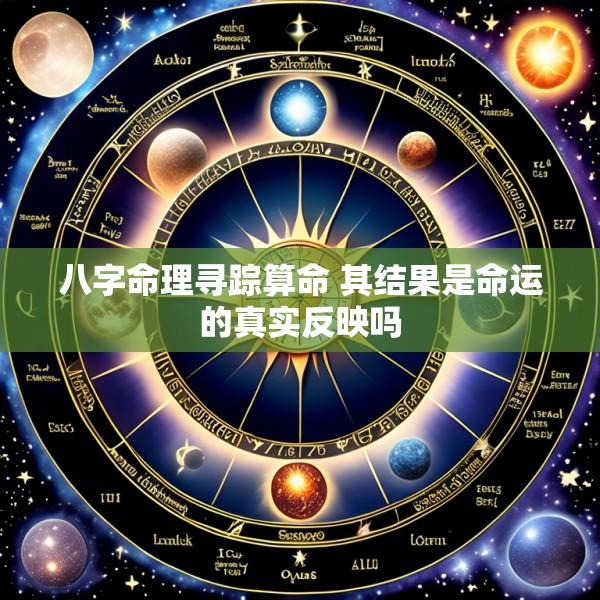 八字命理寻踪算命 其结果是命运的真实反映吗