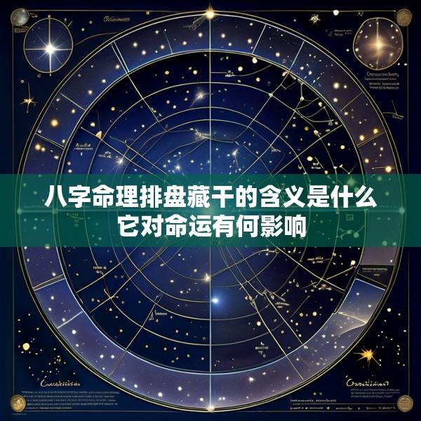 八字命理排盘藏干的含义是什么它对命运有何影响