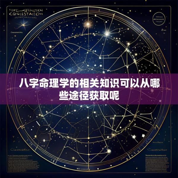 八字命理学的相关知识可以从哪些途径获取呢
