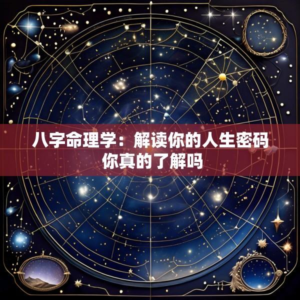 八字命理学：解读你的人生密码 你真的了解吗