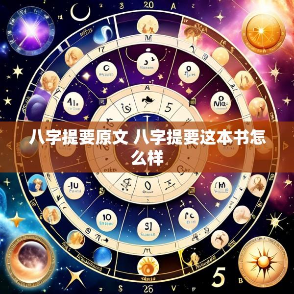 八字提要原文 八字提要这本书怎么样