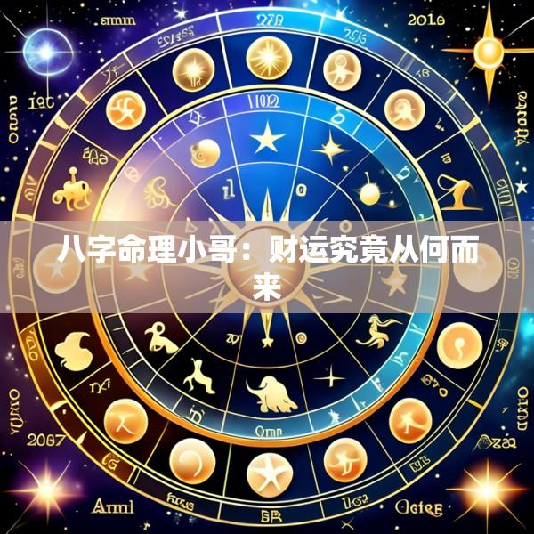 八字命理小哥：财运究竟从何而来