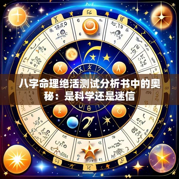 八字命理绝活测试分析书中的奥秘：是科学还是迷信