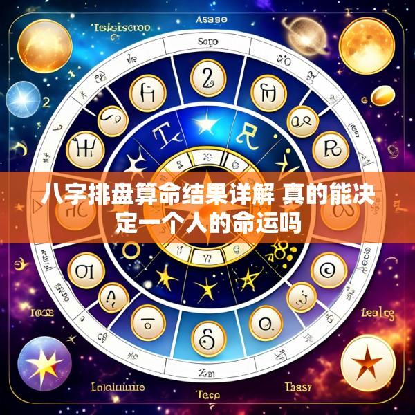 八字排盘算命结果详解 真的能决定一个人的命运吗