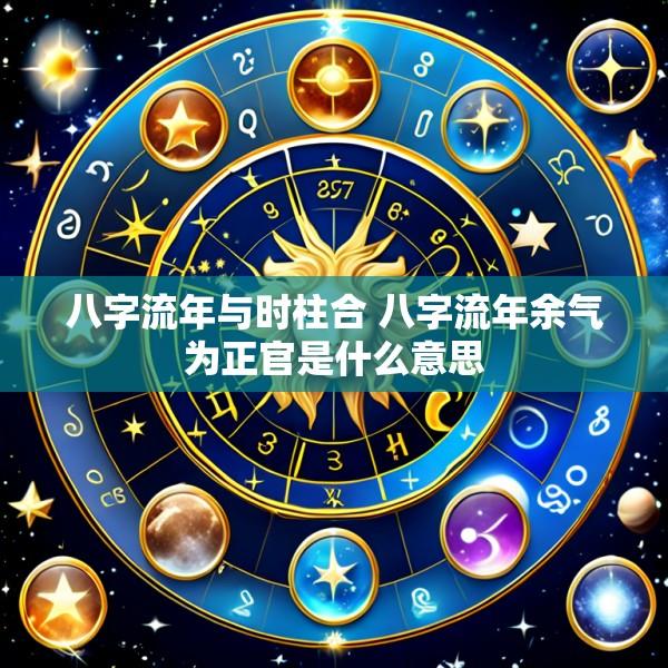 八字流年与时柱合 八字流年余气为正官是什么意思