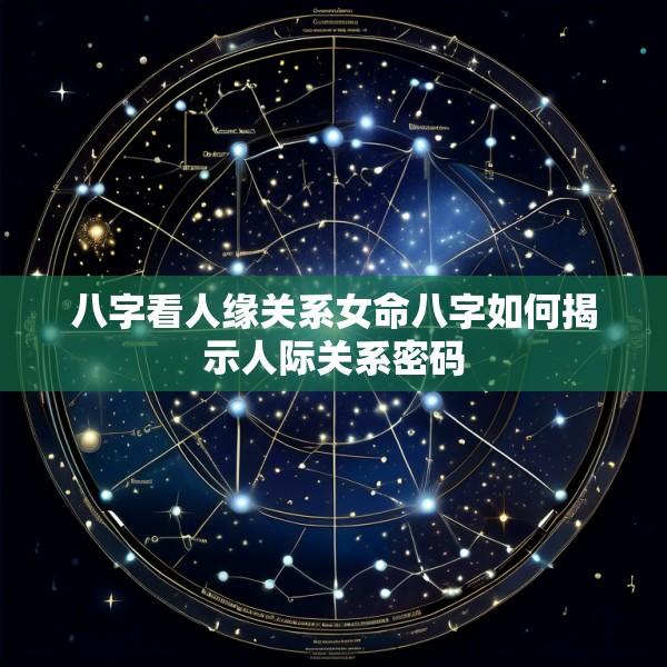 八字看人缘关系女命八字如何揭示人际关系密码