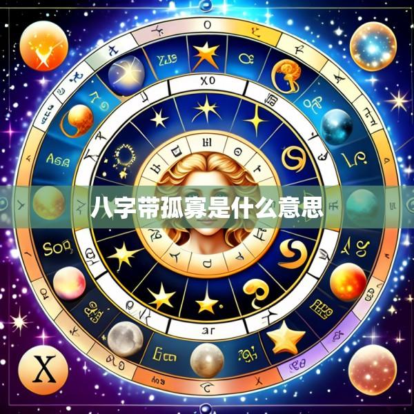 八字带孤寡是什么意思