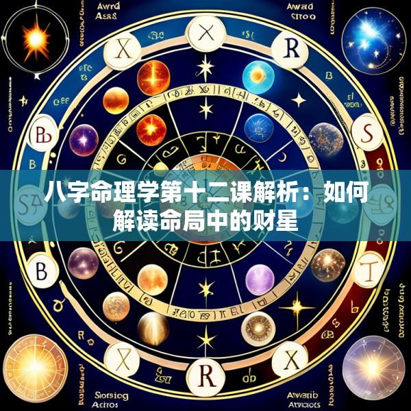 八字命理学第十二课解析：如何解读命局中的财星