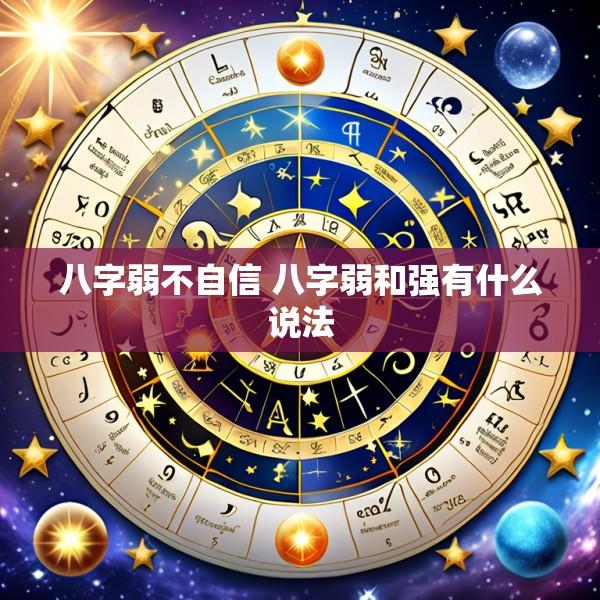 八字弱不自信 八字弱和强有什么说法