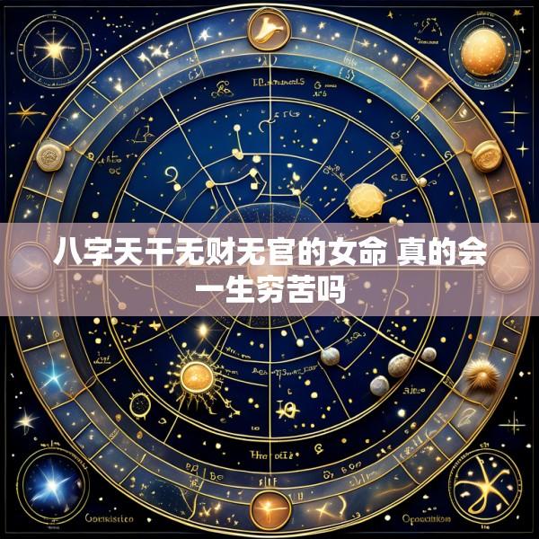 八字天干无财无官的女命 真的会一生穷苦吗