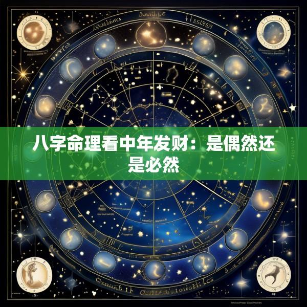 八字命理看中年发财：是偶然还是必然