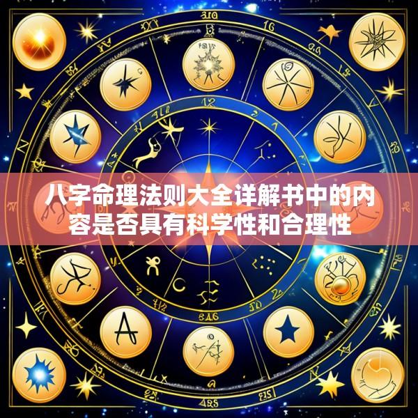八字命理法则大全详解书中的内容是否具有科学性和合理性