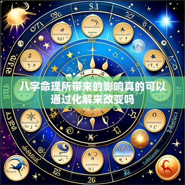 八字命理所带来的影响真的可以通过化解来改变吗