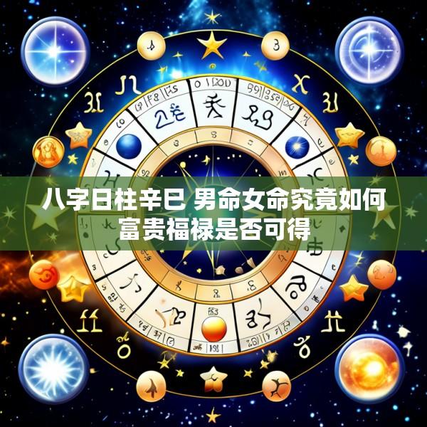 八字日柱辛巳 男命女命究竟如何富贵福禄是否可得