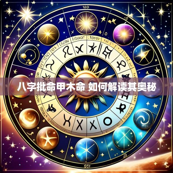 八字批命甲木命 如何解读其奥秘