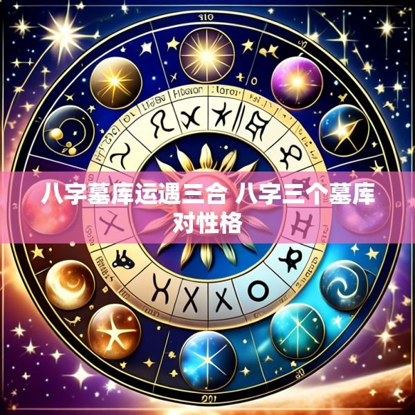 八字墓库运遇三合 八字三个墓库对性格