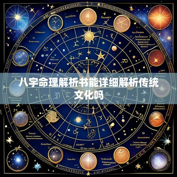 八字命理解析书能详细解析传统文化吗