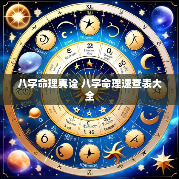 八字命理真诠 八字命理速查表大全