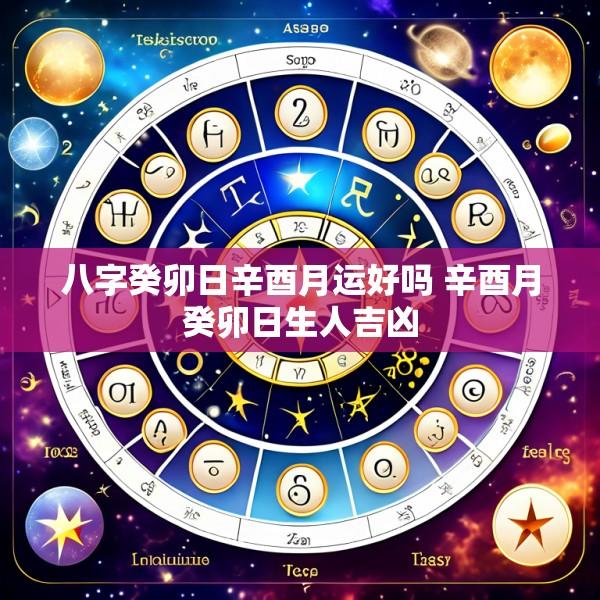 八字癸卯日辛酉月运好吗 辛酉月癸卯日生人吉凶