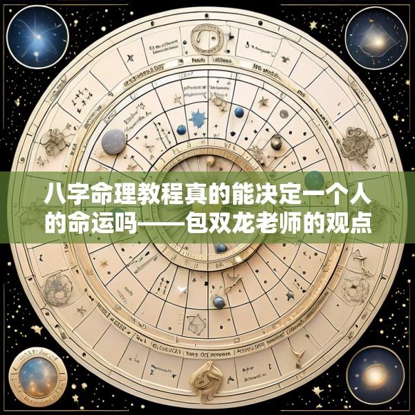 八字命理教程真的能决定一个人的命运吗——包双龙老师的观点是否可靠