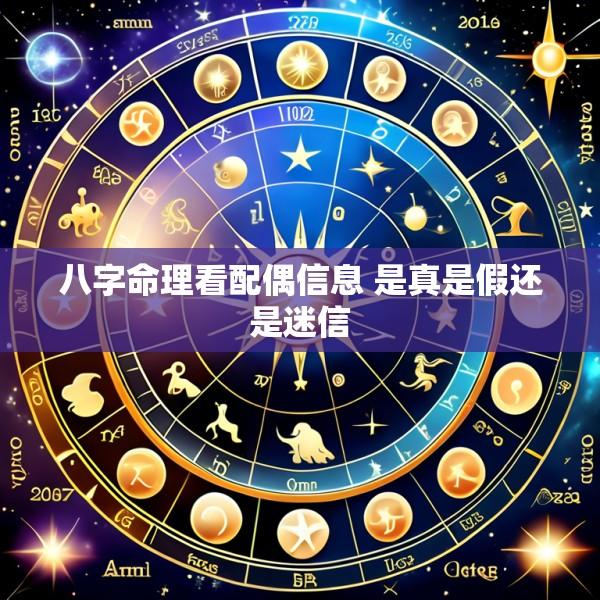 八字命理看配偶信息 是真是假还是迷信