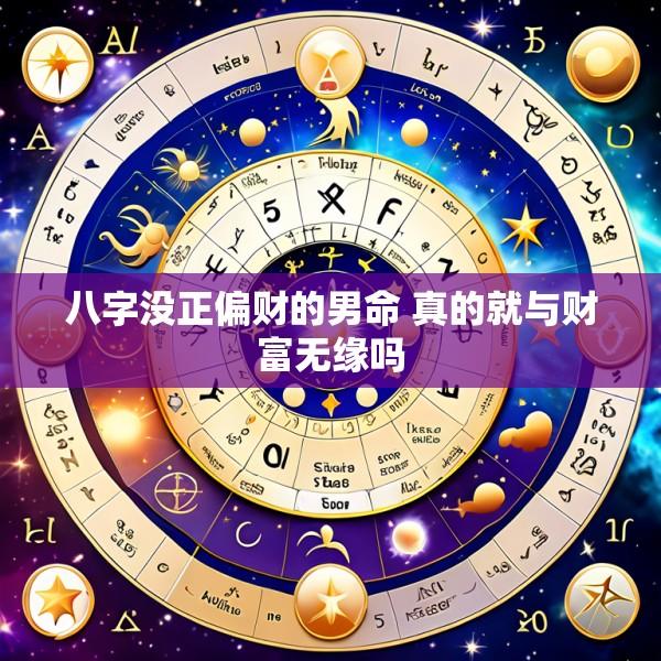 八字没正偏财的男命 真的就与财富无缘吗