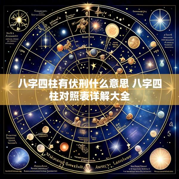 八字四柱有伏刑什么意思 八字四柱对照表详解大全