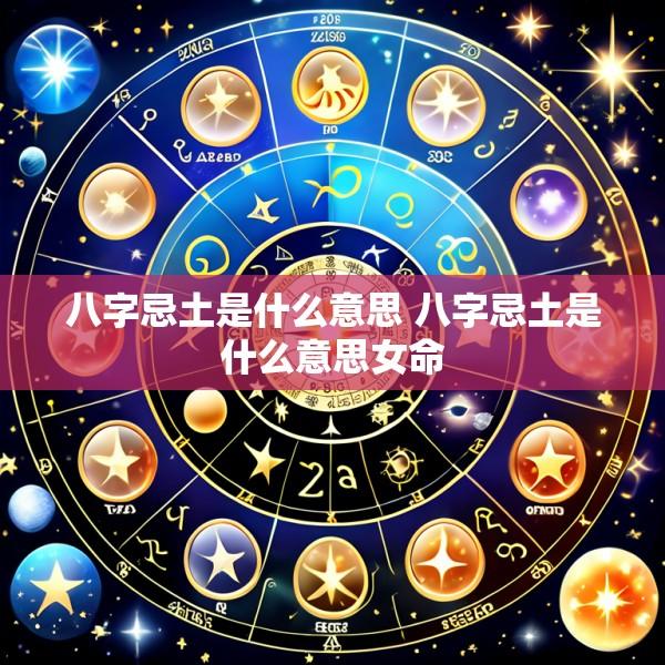 八字忌土是什么意思 八字忌土是什么意思女命