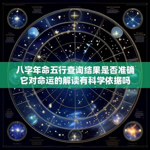 八字年命五行查询结果是否准确它对命运的解读有科学依据吗