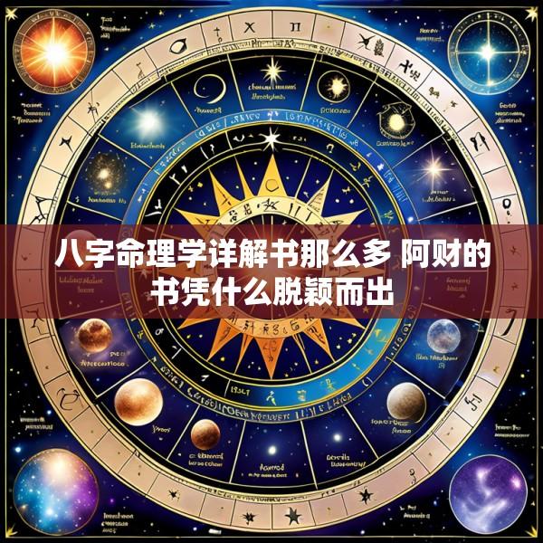 八字命理学详解书那么多 阿财的书凭什么脱颖而出