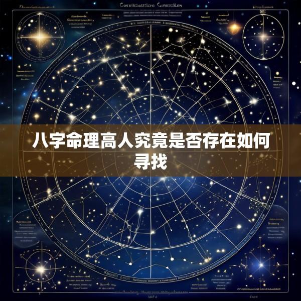 八字命理高人究竟是否存在如何寻找