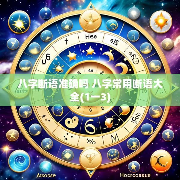 八字断语准确吗 八字常用断语大全(1一3)