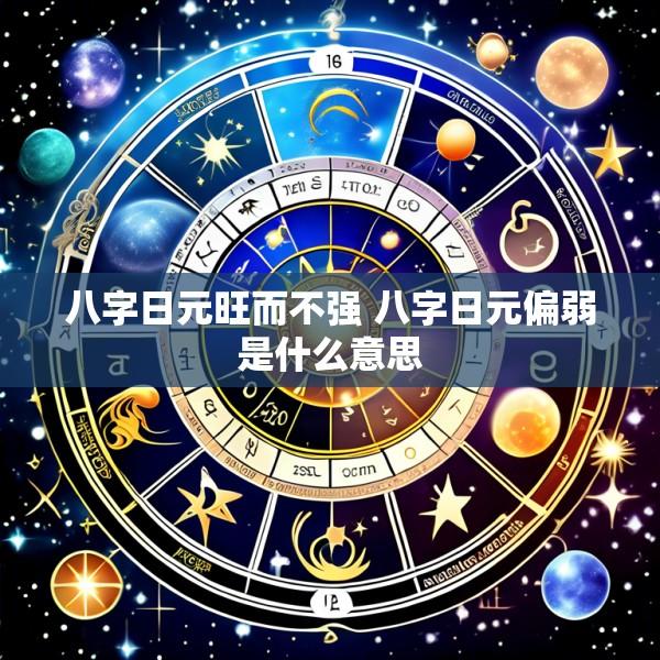 八字日元旺而不强 八字日元偏弱是什么意思