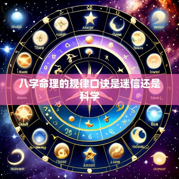 八字命理的规律口诀是迷信还是科学