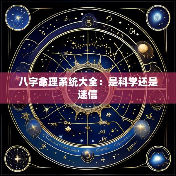 八字命理系统大全：是科学还是迷信