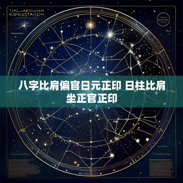 八字比肩偏官日元正印 日柱比肩坐正官正印