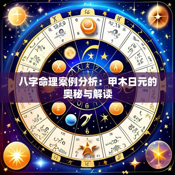 八字命理案例分析：甲木日元的奥秘与解读