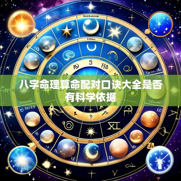 八字命理算命配对口诀大全是否有科学依据