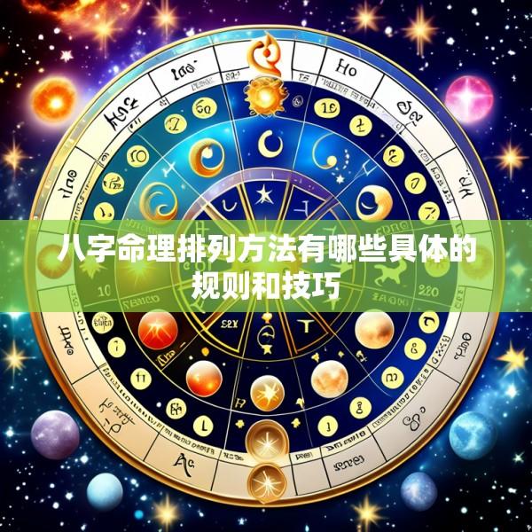 八字命理排列方法有哪些具体的规则和技巧