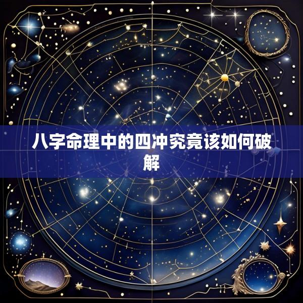 八字命理中的四冲究竟该如何破解