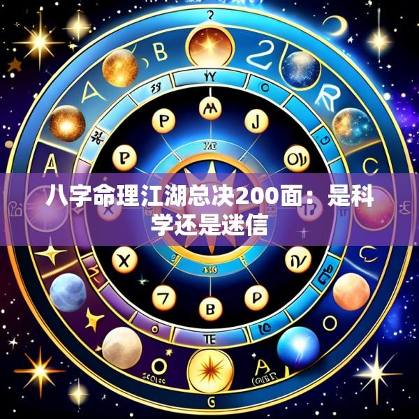 八字命理江湖总决200面：是科学还是迷信