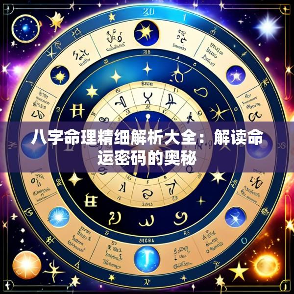 八字命理精细解析大全：解读命运密码的奥秘