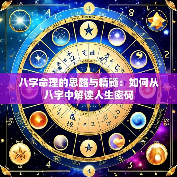八字命理的思路与精髓：如何从八字中解读人生密码