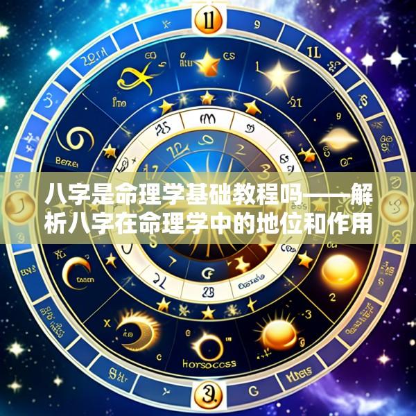 八字是命理学基础教程吗——解析八字在命理学中的地位和作用
