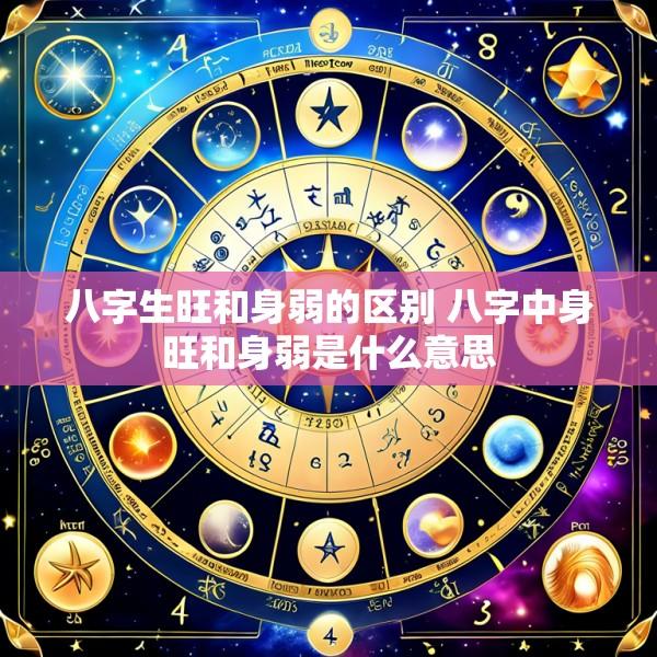 八字生旺和身弱的区别 八字中身旺和身弱是什么意思