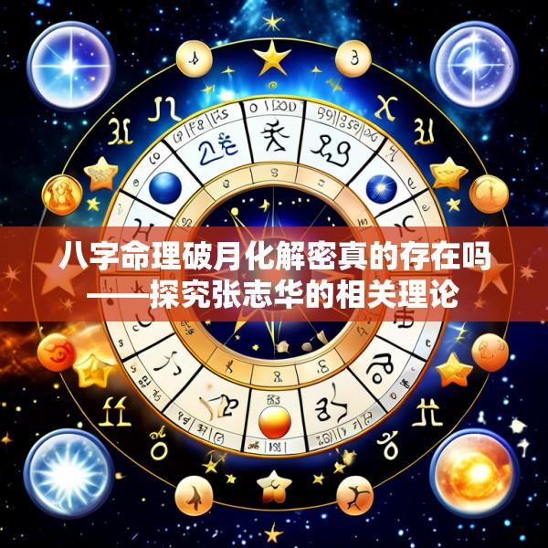 八字命理破月化解密真的存在吗——探究张志华的相关理论