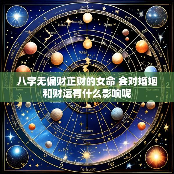 八字无偏财正财的女命 会对婚姻和财运有什么影响呢