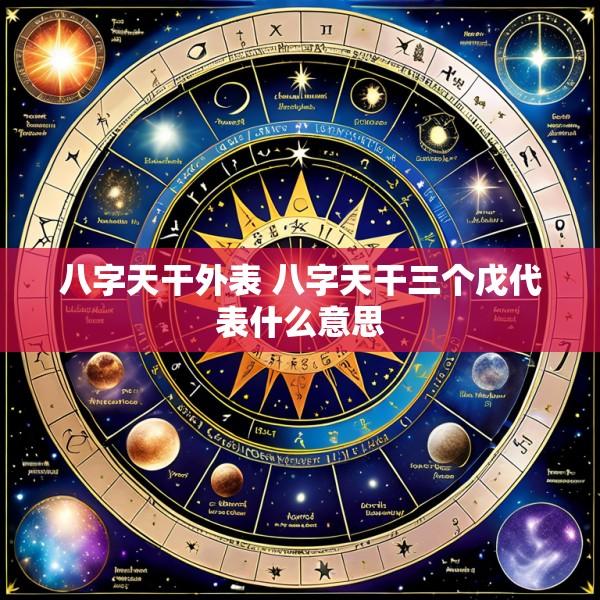 八字天干外表 八字天干三个戊代表什么意思