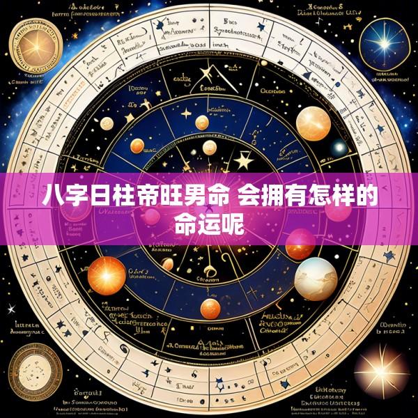 八字日柱帝旺男命 会拥有怎样的命运呢