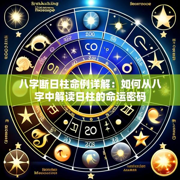 八字断日柱命例详解：如何从八字中解读日柱的命运密码